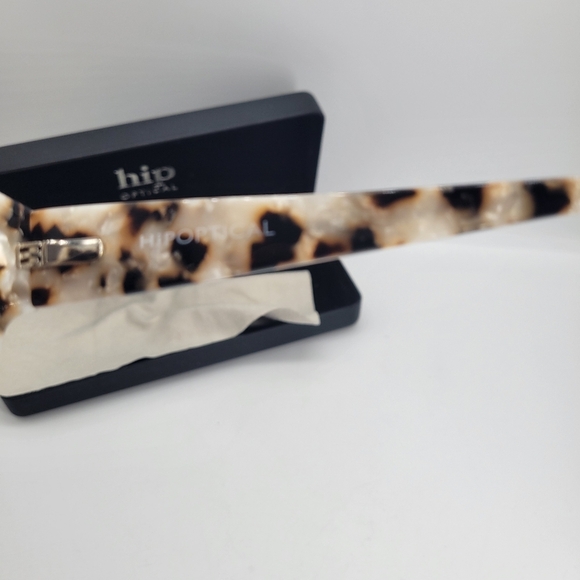 Beautiful Hipoptical Chet Tabar  Womens FRAMES ONLY Brown/Cream Stainless Steel - Picture 6 of 9